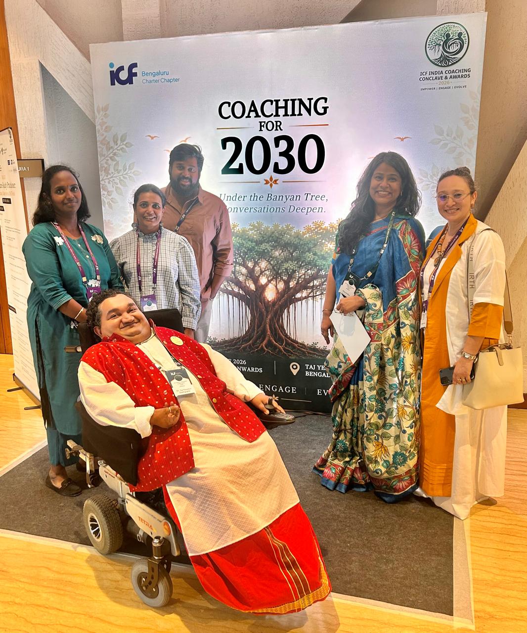 Akhila with fellow participants at ICF Conclave 2026