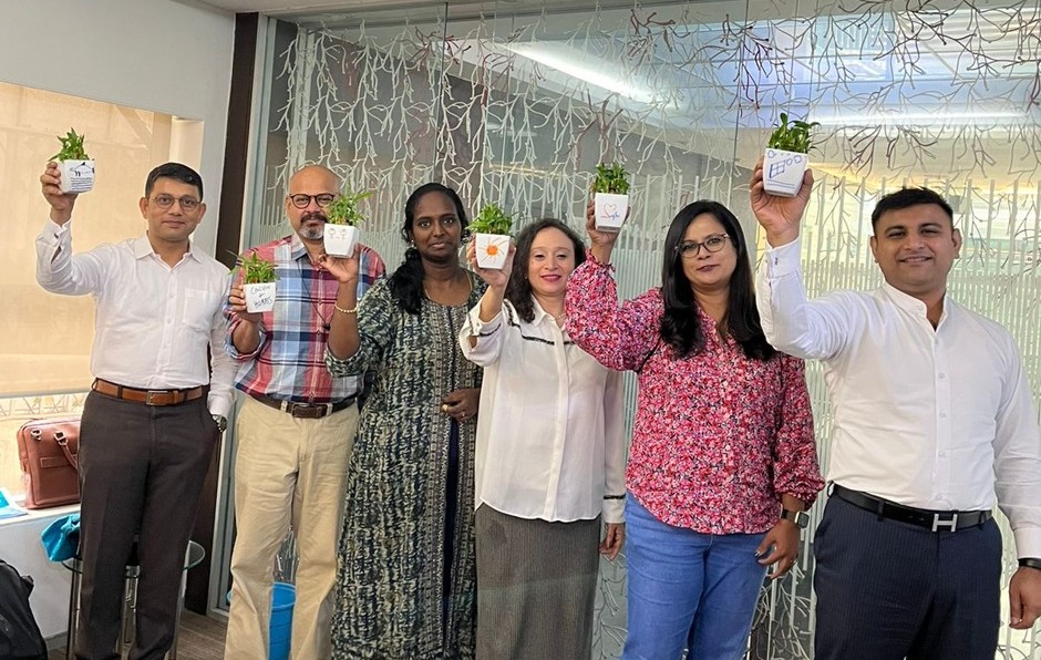 Akhila with professional peers